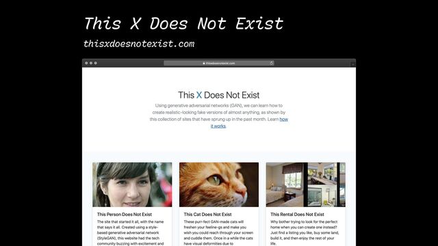 This X Does Not Exist
thisxdoesnotexist.com
