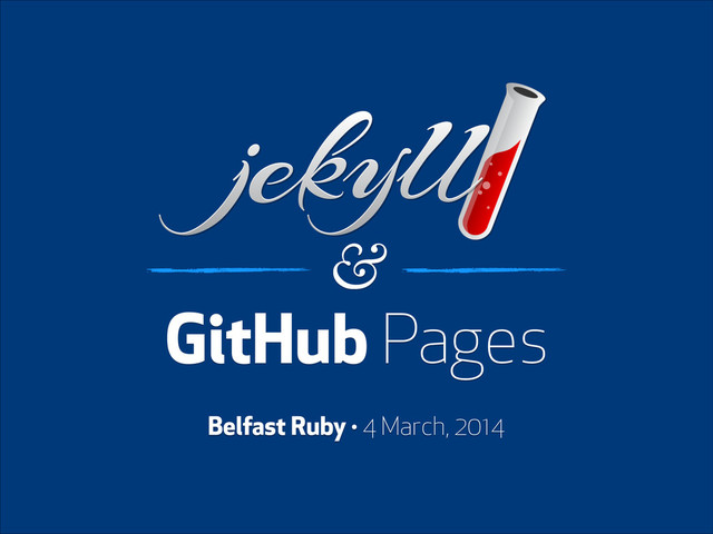 Jekyll and GitHub Pages