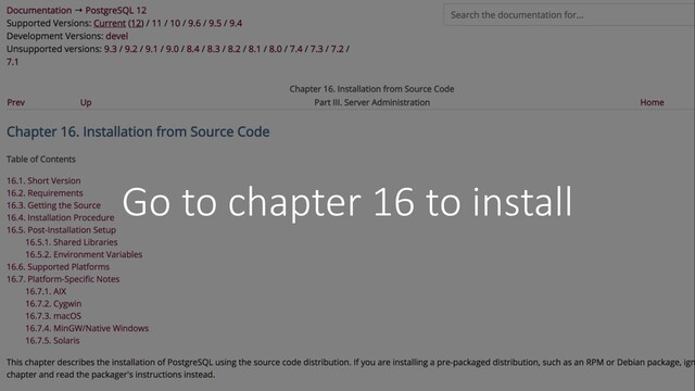 Go to chapter 16 to install
