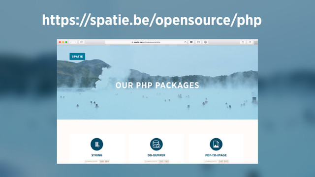 https://spatie.be/opensource/php
