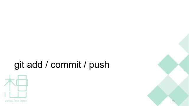 git add / commit / push
33
