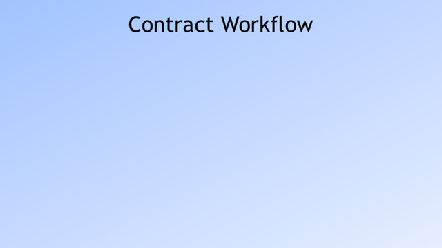 Contract Workflow
