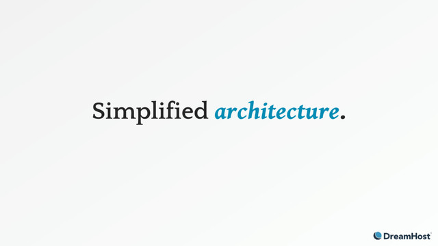 Simplified architecture.
