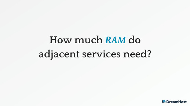 How much RAM do
adjacent services need?
