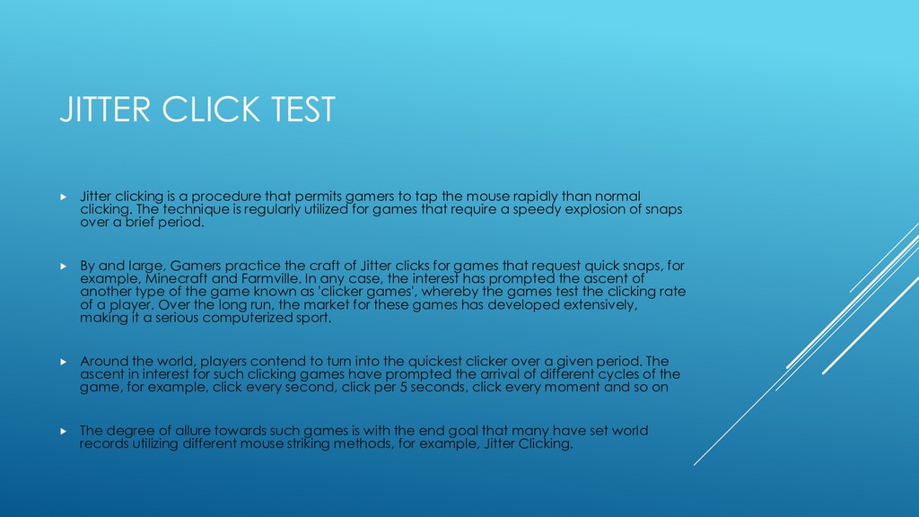 Click Speed Test - check click per seconds - Speaker Deck