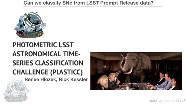 federica bianco NYU
Renee Hlozek, Rick Kessler
Can we classify SNe from LSST Prompt Release data?
