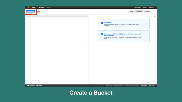Create a Bucket
