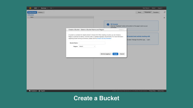 Create a Bucket
