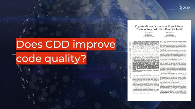 Does CDD improve
code quality?
