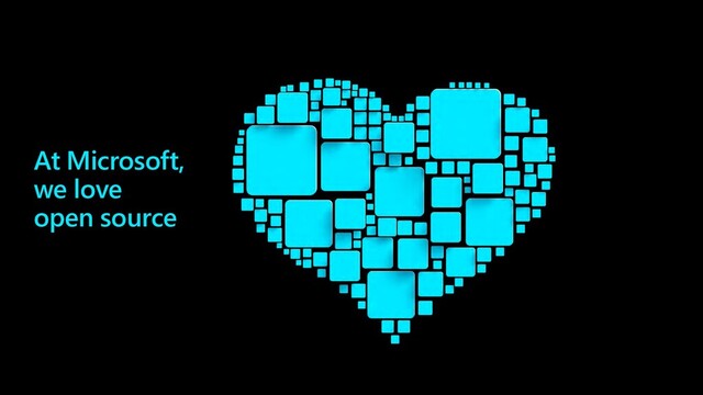 At Microsoft,
we love
open source
