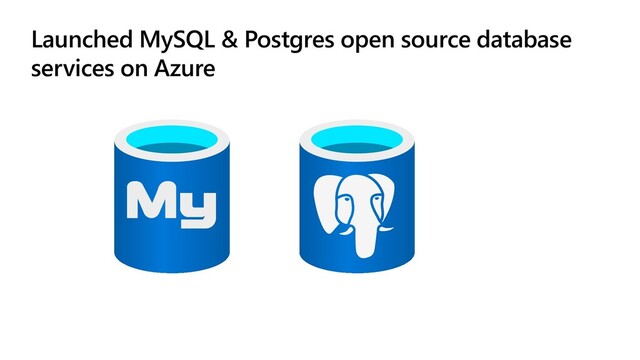 Launched MySQL & Postgres open source database
services on Azure
