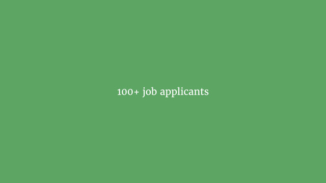 100+ job applicants
