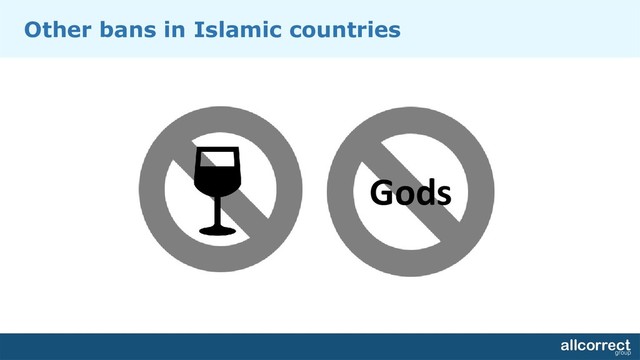 Other bans in Islamic countries
Gods
