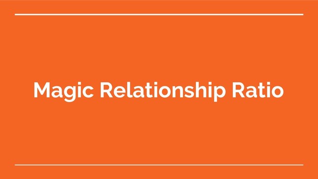 Magic Relationship Ratio
