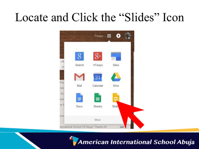 Locate and Click the “Slides” Icon
