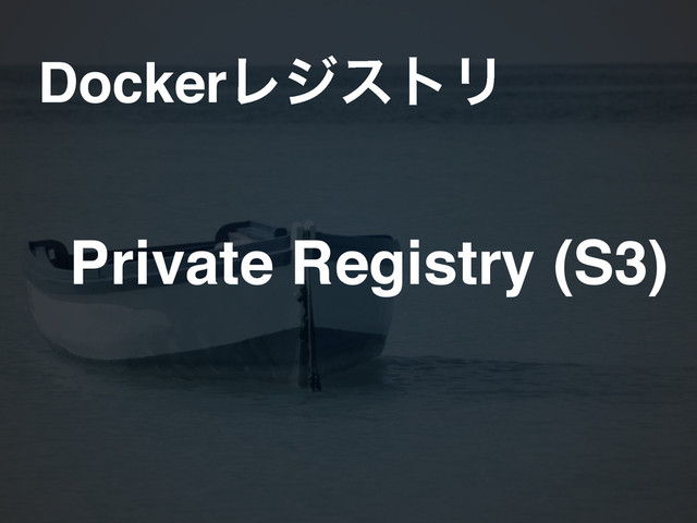 DockerϨδετϦ
Private Registry (S3)
