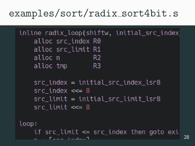 examples/sort/radix sort4bit.s
28
