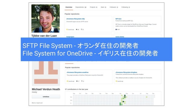 SFTP File System - オランダ在住の開発者
File System for OneDrive - イギリス在住の開発者

