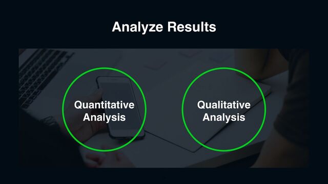 Analyze Results
12
Quantitative
Analysis
Qualitative
Analysis
