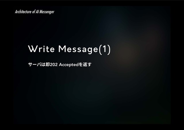 Write Message(1)
؟٦غכ⽯202 Accepted׾鵤ׅ
Architecture of AI Messenger
