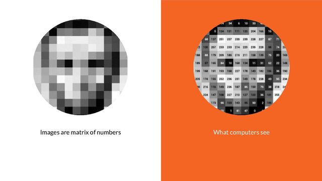 Images are matrix of numbers What computers see
