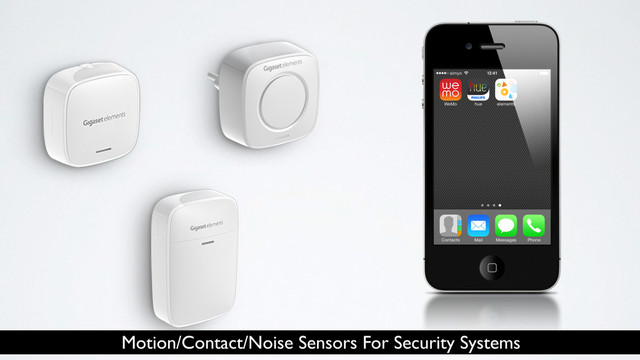 Motion/Contact/Noise Sensors For Security Systems
