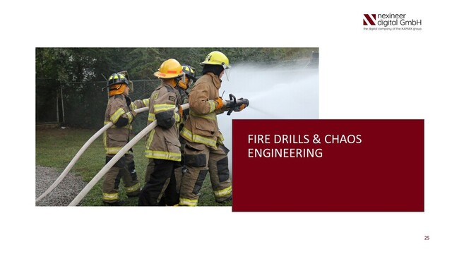 25
FIRE DRILLS & CHAOS
ENGINEERING
