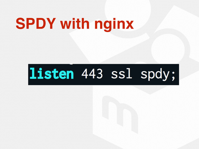 SPDY with nginx
