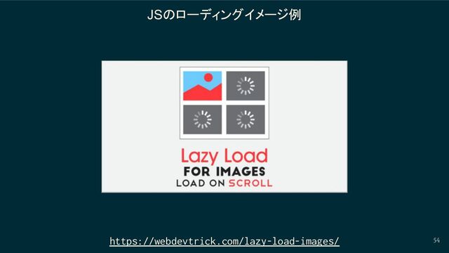 54
JSのローディングイメージ例
https://webdevtrick.com/lazy-load-images/
