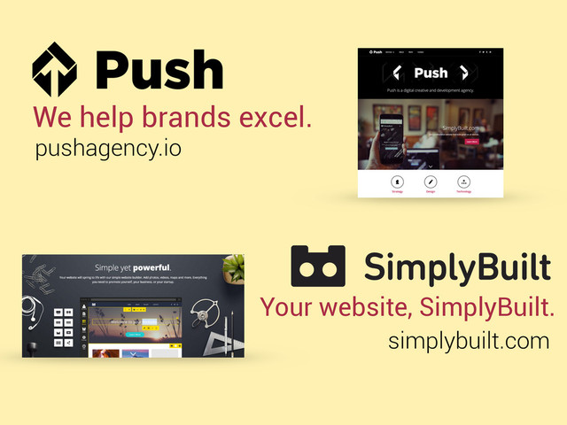 We help brands excel.
simplybuilt.com
Your website, SimplyBuilt.
pushagency.io

