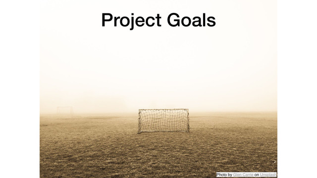 Project Goals
Photo by Glen Carrie on Unsplash
