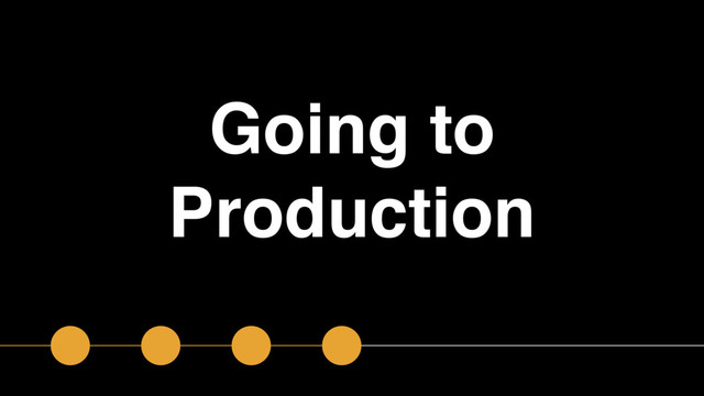 Going to
Production
