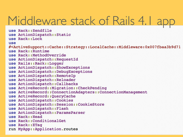 Middleware stack of Rails 4.1 app
