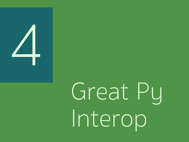 Great Py
Interop
4
