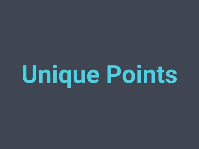 Unique Points
