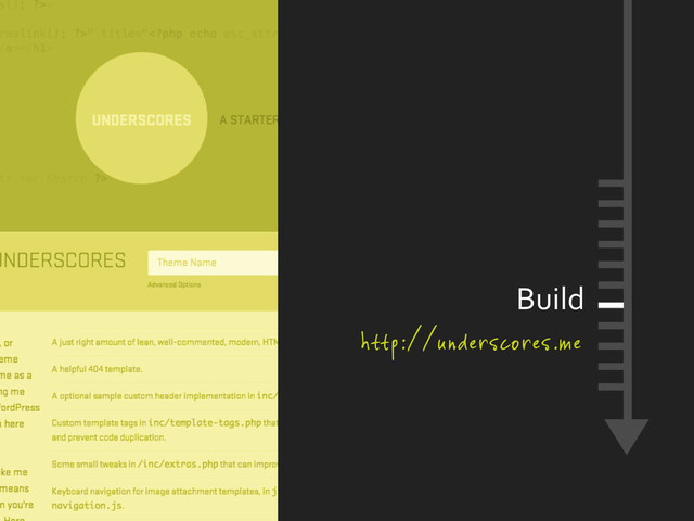 Build
http://underscores.me
