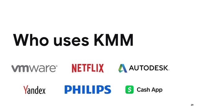 Who uses KMM
29
