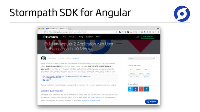Stormpath SDK for Angular
