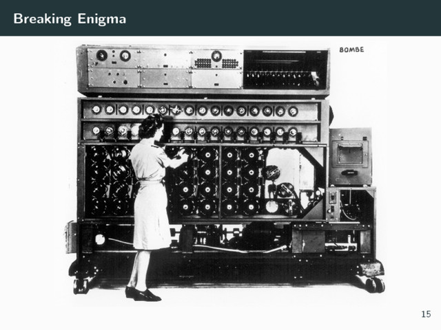 Breaking Enigma
15
