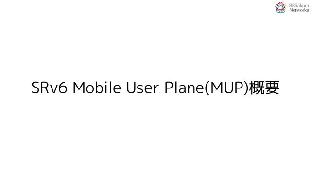 SRv6 Mobile User Plane(MUP)概要
