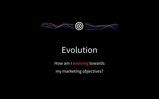 How am I evolving towards
my marketing objectives?
Evolution
