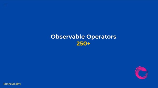 kuncevic.dev
Observable Operators
250+
