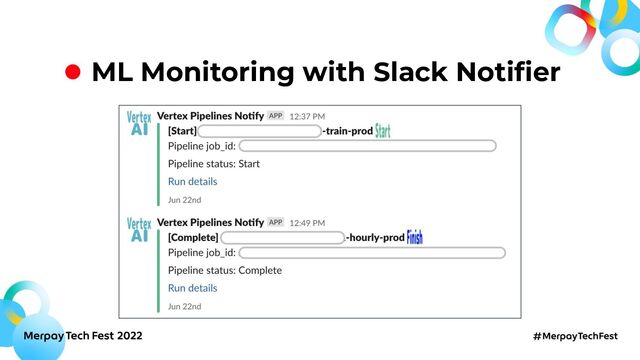 ML Monitoring with Slack Notiﬁer
