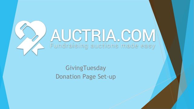 GivingTuesday
Donation Page Set-up
