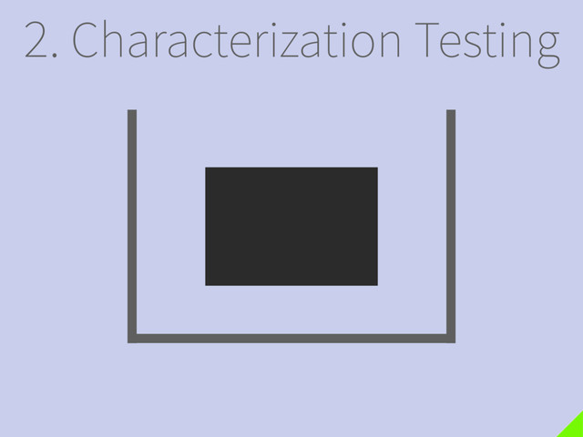 2. Characterization Testing

