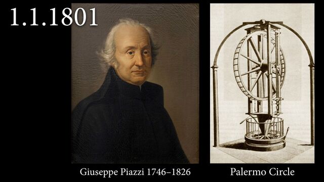 Giuseppe Piazzi 1746–1826 Palermo Circle
1.1.1801
