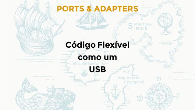 PORTS & ADAPTERS
Código Flexível
como um
USB
