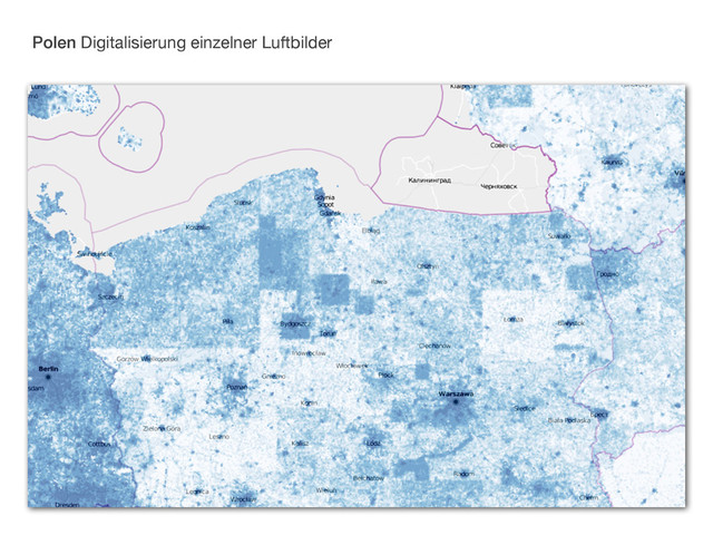 Polen Digitalisierung einzelner Luftbilder
