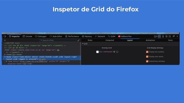Inspetor de Grid do Firefox
