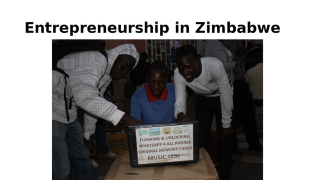 Entrepreneurship in Zimbabwe
